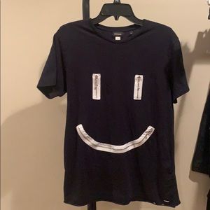 Diesel happy face zipper tee